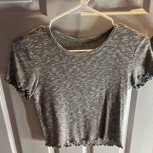 American Eagle gray crop top